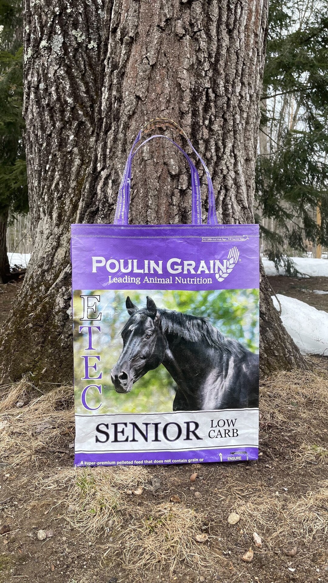 Horse Feed Sack Tote Upcycled Grain Bag Poulin Grain Horse Etsy