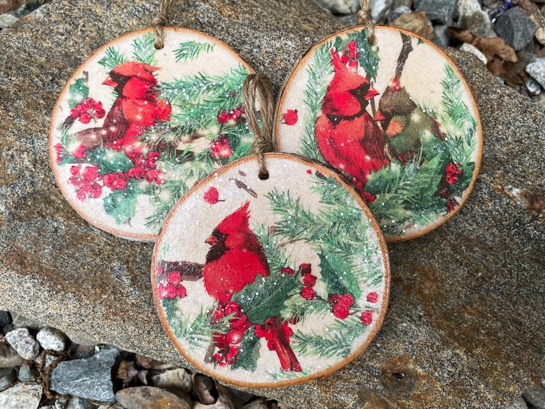 Christmas Cardinals Decoupage Wood Ornaments Etsy christmas-cardinals-decoupage-wood-ornaments-etsy