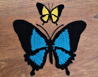 PATTERN--&quot;Butterfly Motif&quot; PDF Pattern--Instant Download--Full Written Pattern in US English Terms--Original Design--Crochet Applique Motif