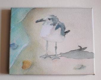 Seagull Watercolor Print Seashore Wall Art Gift for Beach Lover