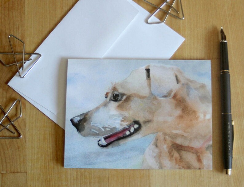 Hound Dog Note Cards Watercolor Stationery Notecard Set Dog Walker Pet Sitter Thank You Birthday Greeting Card Pack Invitations K9 Gift image 5