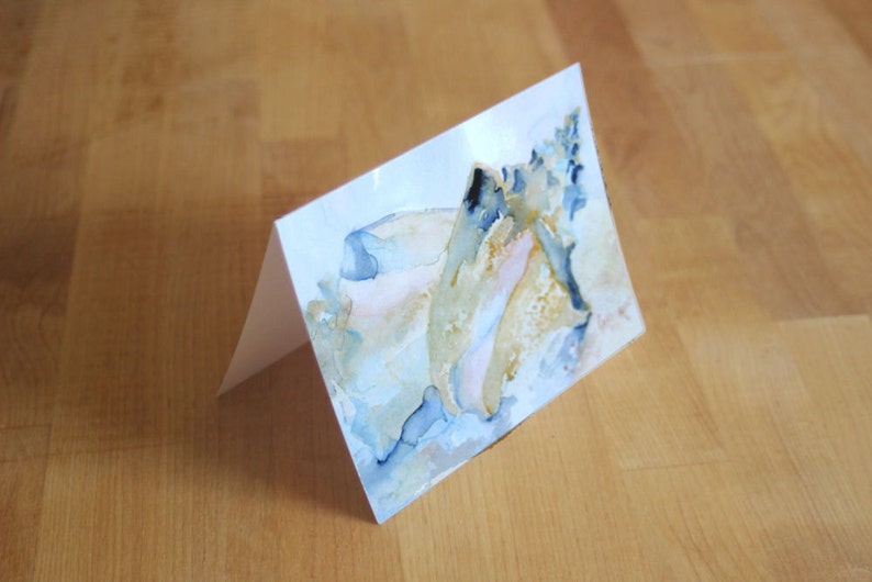 Beach Note Cards Seashore Notecards Seashell Conch Shell image 2