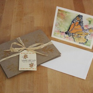 Monarch Note Cards Blank Butterfly Watercolor Stationery, Set of 5 - Etsy