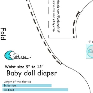 Baby Doll Diaper PDF/ English Pattern / Doll Diaper / Doll Diaper Pattern / Children Toys / Doll ...