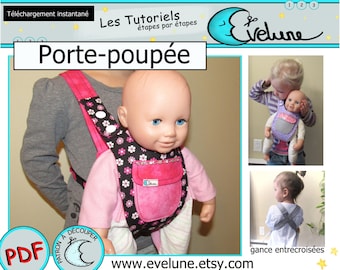 Porte-poupée pour enfant PDF / Patron Français / Porte poupée / porte-bébé pour enfants / accessoire de poupée / Evelune