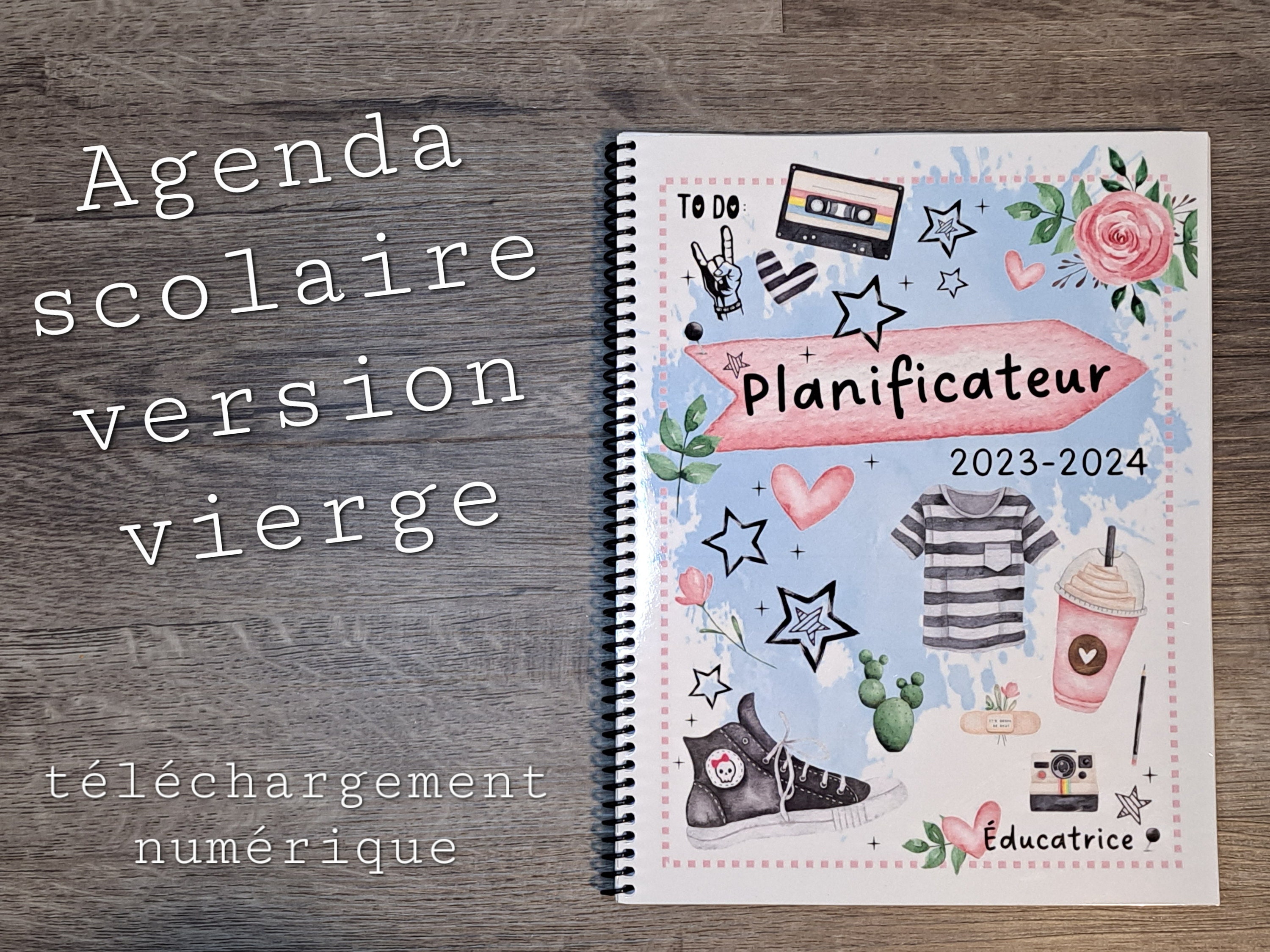 Agenda scolaire 2023 2024 Fille: Thème Paillette | 1 Jour Par Page |  Organisateur et Planificateur Journalier | Agenda Girly (French Edition)