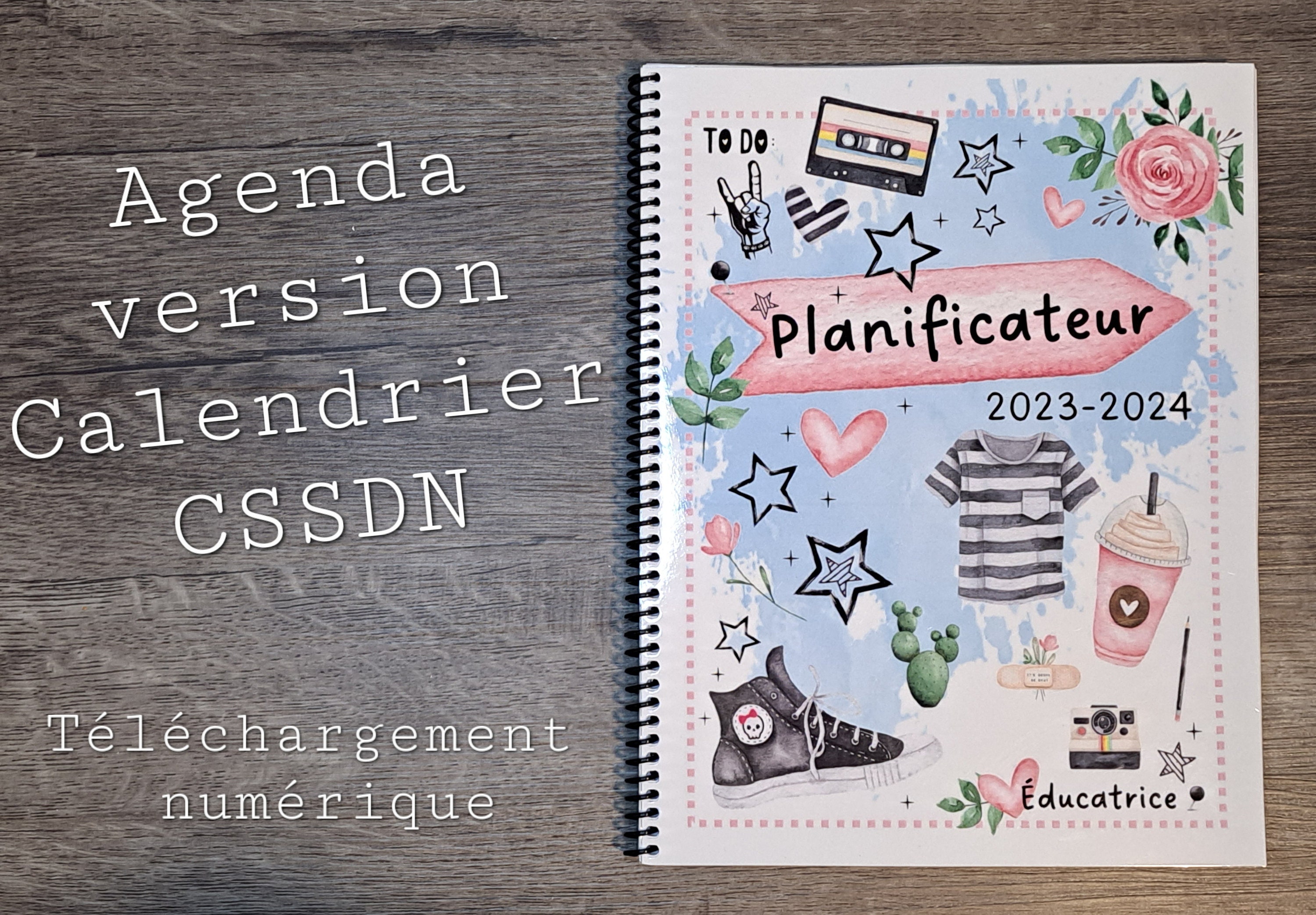 Burde Agenda 2024 Organisateur et notes A5