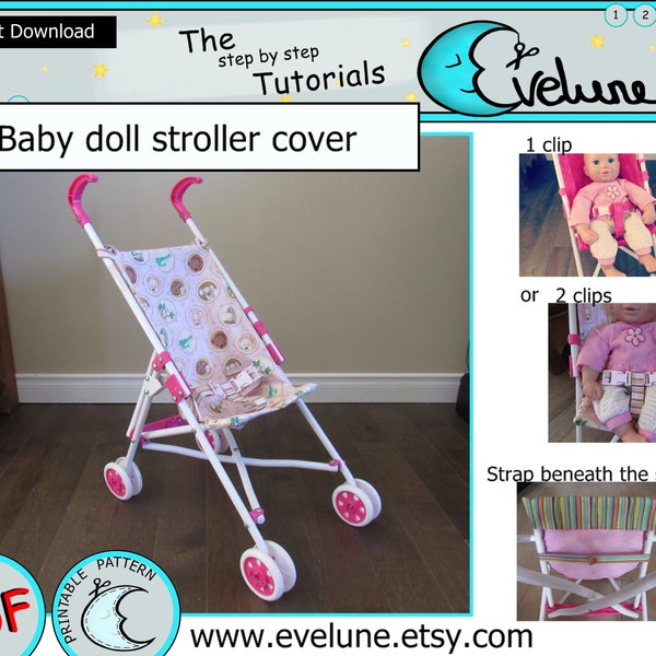Baby doll stroller cover makeover pattern / replacement baby doll stroller seat / kids stroller re do / Free !! (see the description) !!!