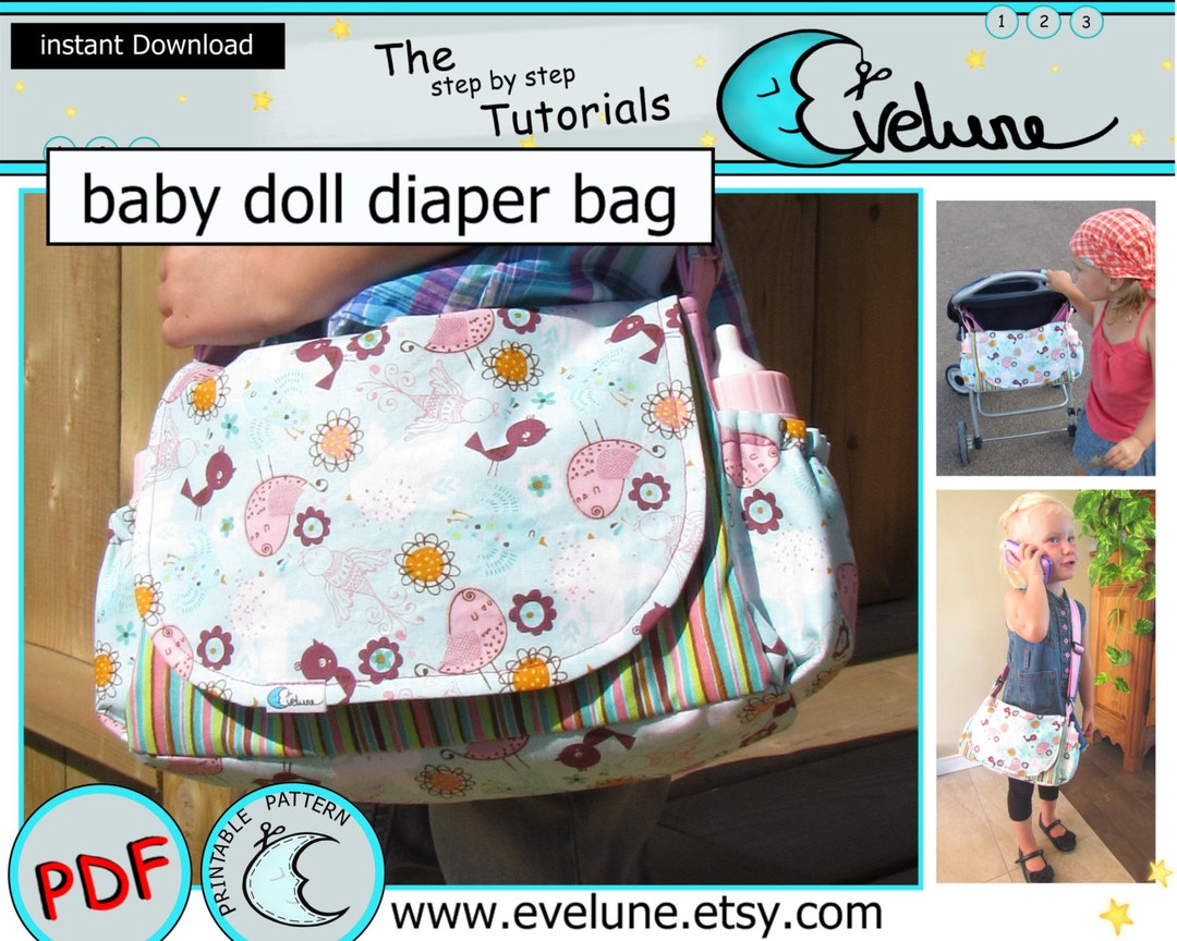 Baby Doll Diaper Bag Pattern / PDF / English Pattern / Doll Bag / Bag