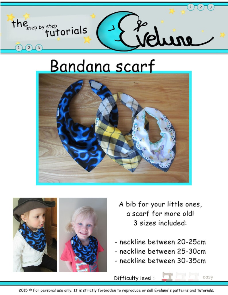 Bandana Scarf / Bib Sewing Pattern / Cowboy Scarf / Costume / Etsy Canada