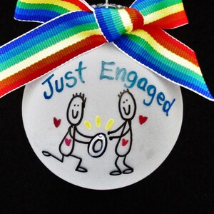 Pride Christmas ornament - gay pride ornament -pride Christmas gift - holiday present for gay couple