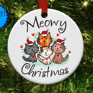 Cat Lover Christmas ornament . Personalized Custom Gift Ornament , Pet and Animal Lovers Holiday Present , Gift for vet and Pet Doctor