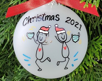 Happy Quarantine Birthday Christmas Ornament/Magnet/DHM/Wall Art Pandemic Corona