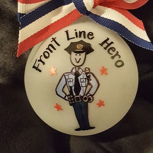 Female police officer , gift for police , essential worker , first responder , emergency personal , personalized gift