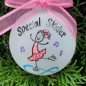 Ice Skaters Personalized Gift Christmas Ornament , Gift for Daughter , Girl on Skates Holiday Present , Gift for Her