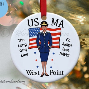 Personalized Afro American West Point Female Cadet 2LT / Gift for USMA Cadet / West Point Moms / Army Officer Gift / Graduation Gift