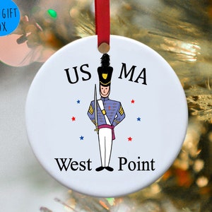 West point military academy personalized Christmas ornament - USMC Personalized gift , Long Gray Line , Go Army Beat Navy , Moms of USMA