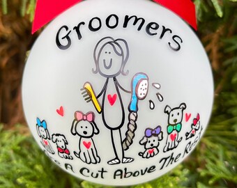 Pet Groomers Personalized Christmas ornament - Groomer gift - Dog and Cat lovers Christmas gift , Holiday Present For Animal Care