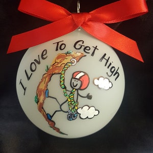 Rock Climbing personalized custom ornament - Mountain climber - Gift for Rock climbing adventurer - Christmas gift for him
