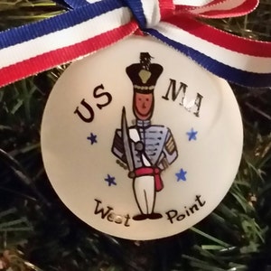 Afro American West point Christmas ornament - West point cadet gift - Army graduation gift , Long Gray Line , Go Army Beat Navy , USMA Moms