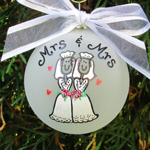 Gay Couple Christmas Ornaments LGBT Couple - Personalized Acrylic Keychain, Gift For Him, Gifts For Her Designed By Unbridled Carmelia Lgbtq Wedding Gifts