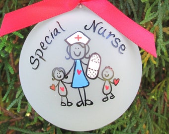 Nurse custom personalized ornaments - gift for nurse - Student nurse Christmas present - Nursing exchange gift ornament