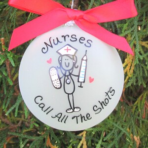 Custom personalized Christmas ornament for Nurse CNA Gift for the holiday Nursing student Christmas gift Gift for nurse image 1