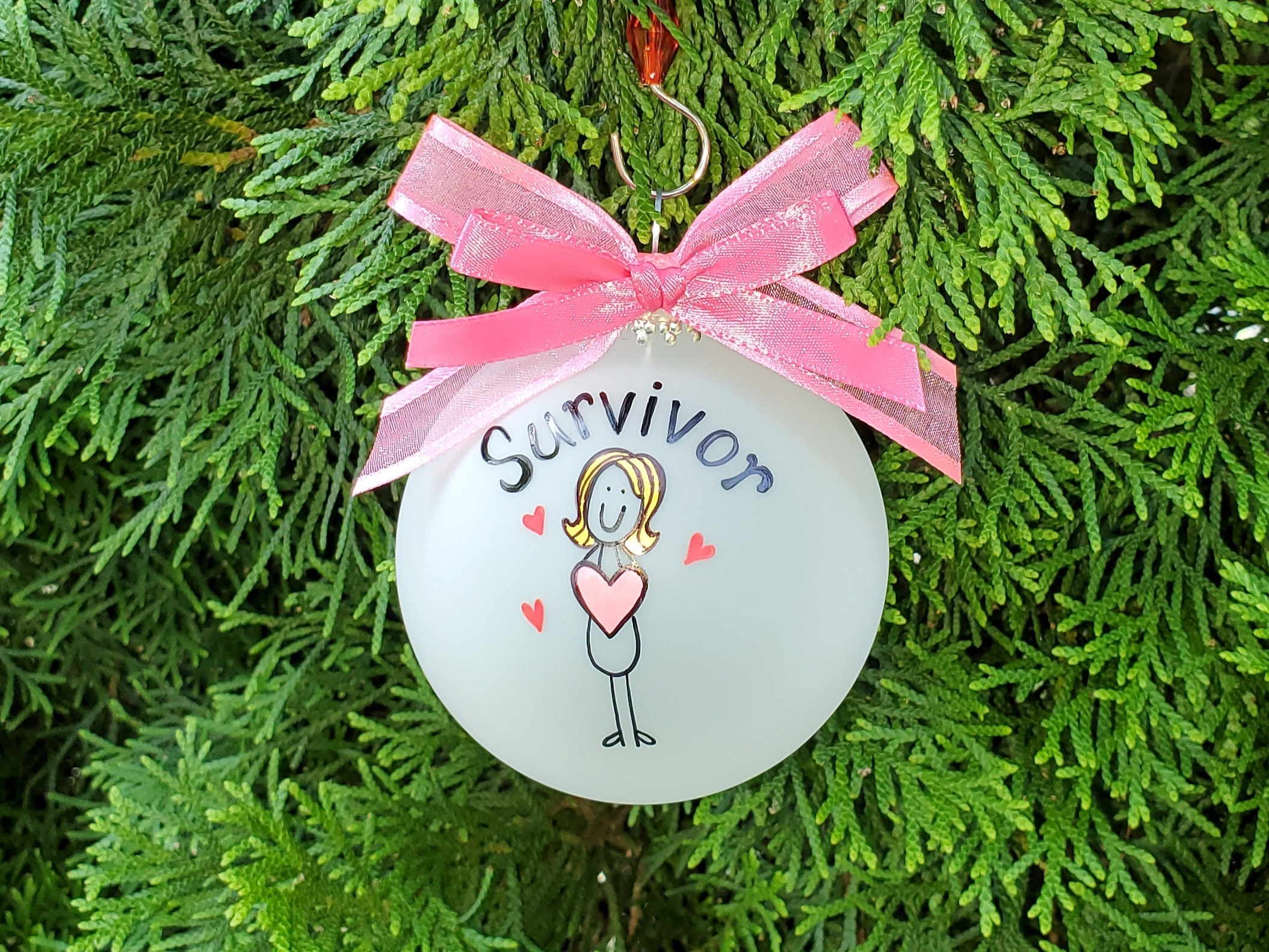 Breast cancer christmas decorations Clearance