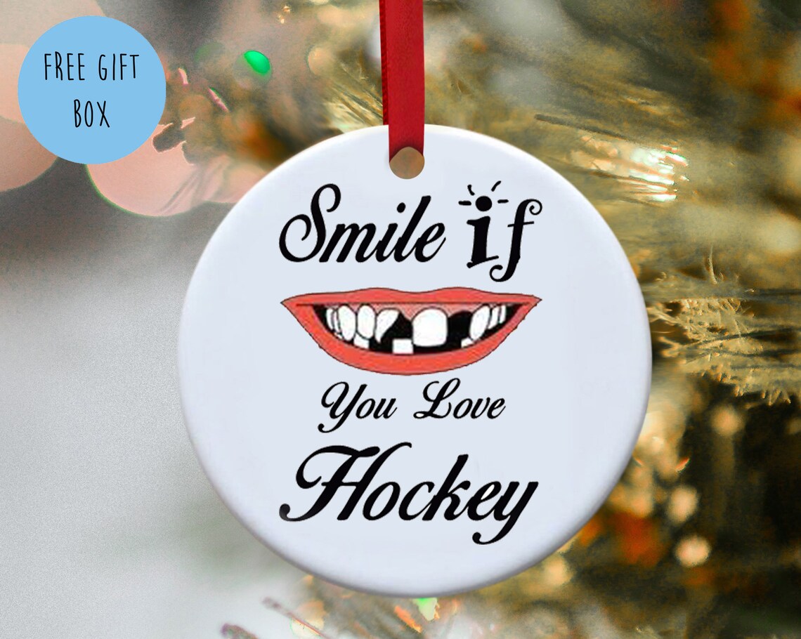 Hockey Personalized Christmas Ornament Gift for Hockey Etsy