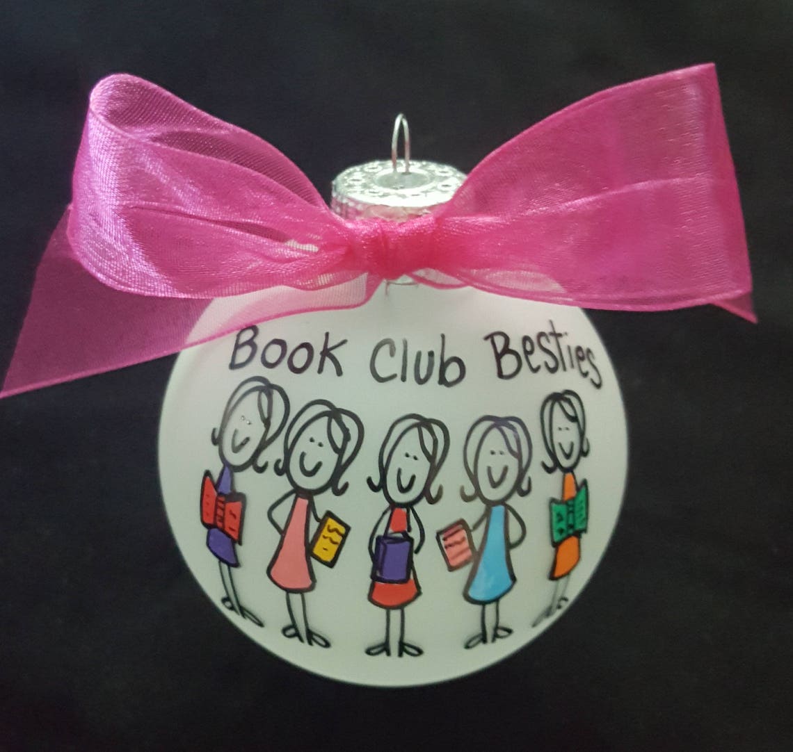 Personalized Christmas ornament for Book Club Group Gift for Etsy