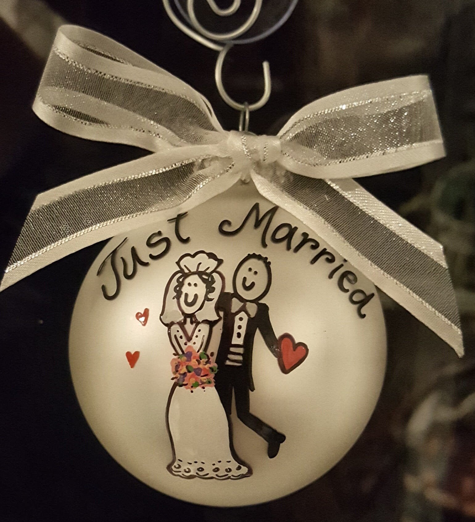 Hand Painted Wedding Ornament for the Special Couple | Etsy