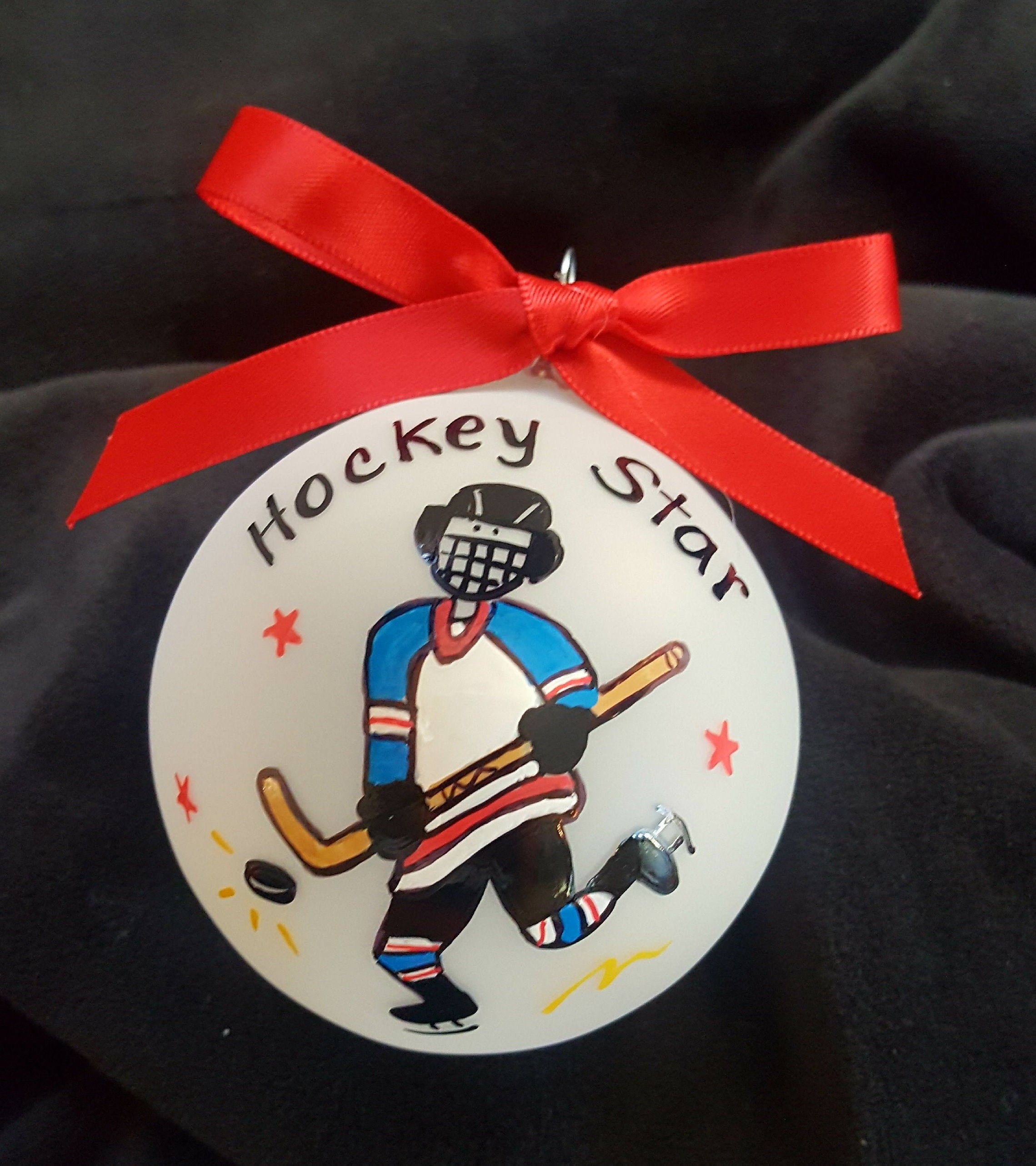 Personalized Hockey Ornament Gift for hockey player Hockey Etsy
