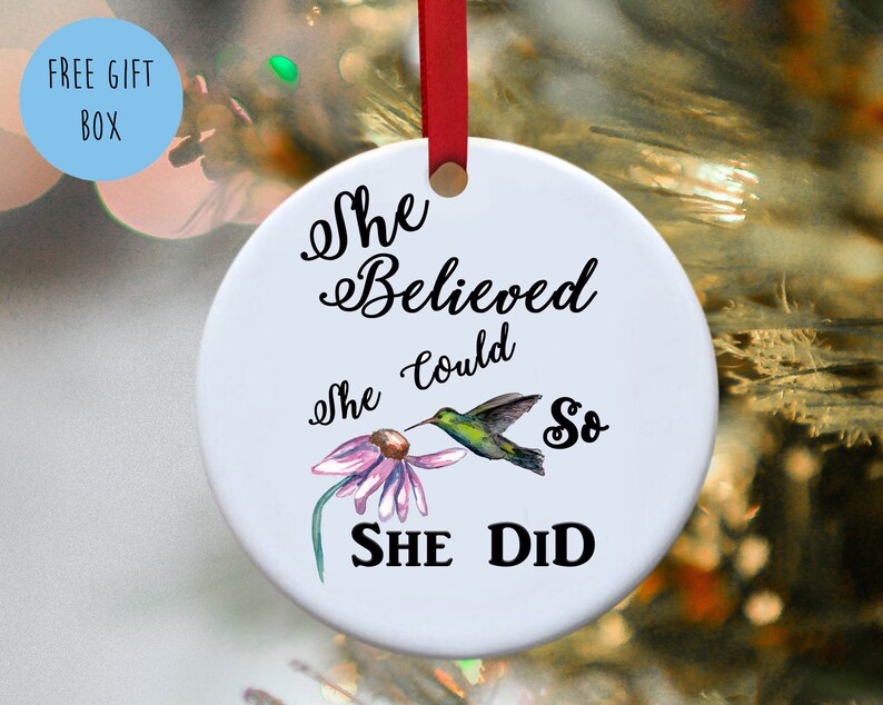 inspirational holiday present best girl friend painted ornament Gift for her personalized Christmas ornament