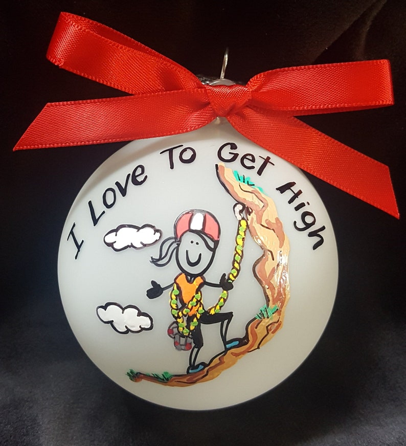 Personalized Christmas Ornament for Rock Climber Female Rock Etsy