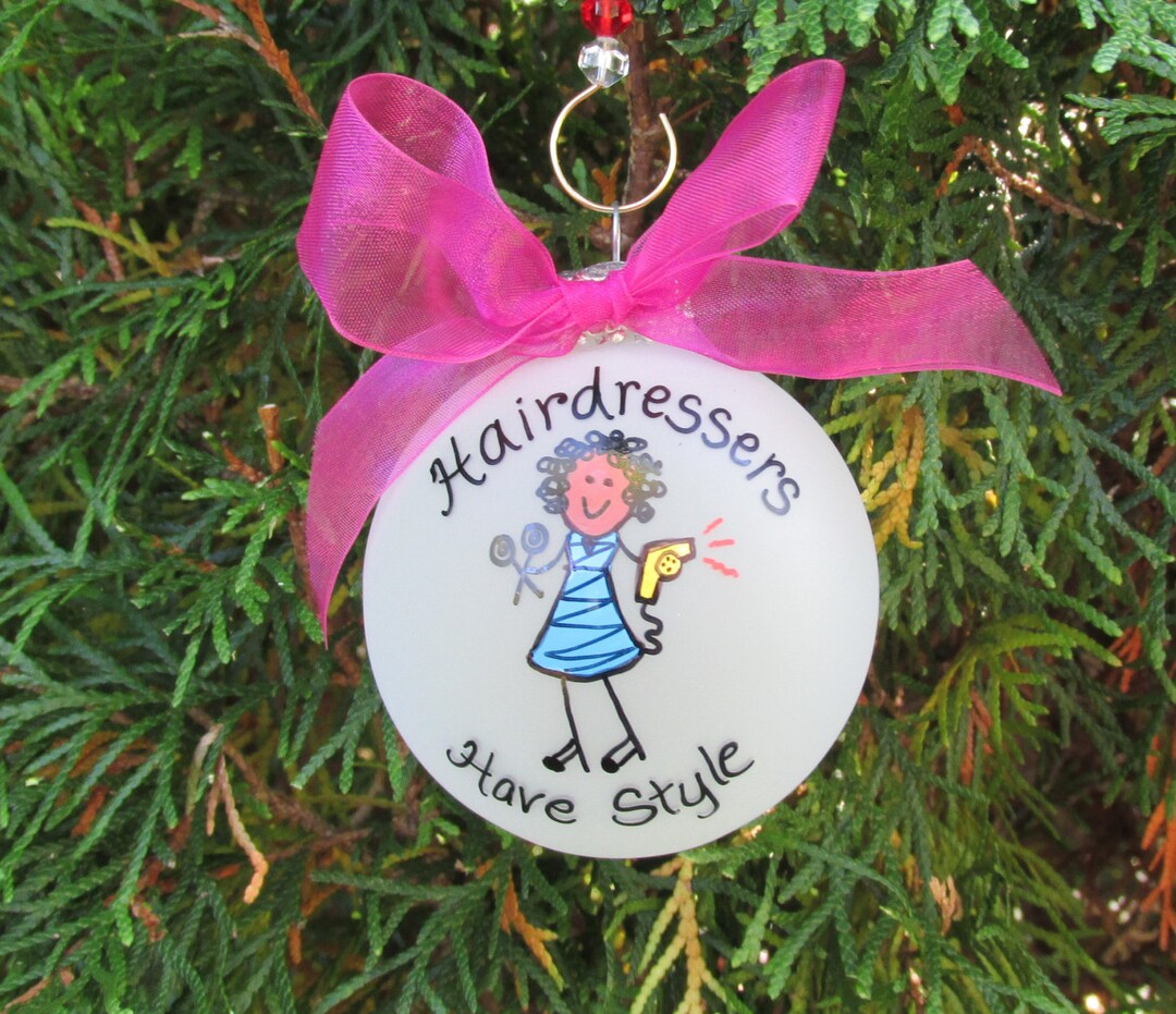 Hairdresser Christmas Ornament Personalized Custom Hair Dresser