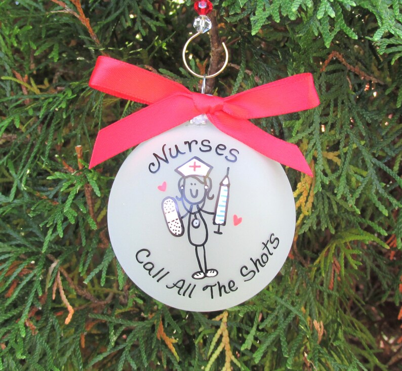 Custom personalized Christmas ornament for Nurse CNA Gift for the holiday Nursing student Christmas gift Gift for nurse image 1