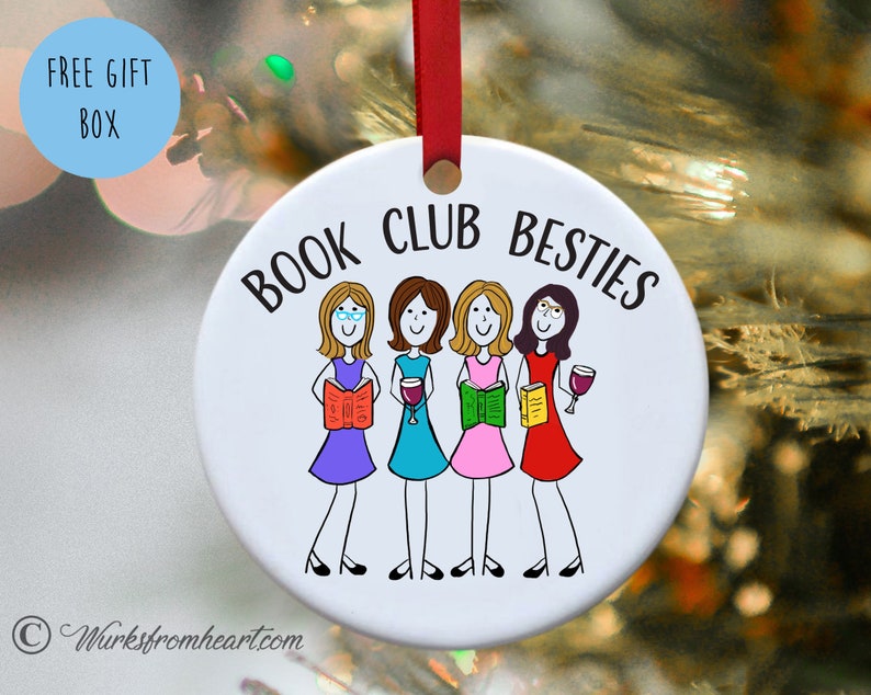 Personalized Christmas Ornament for Book Club / Gift for Book Etsy