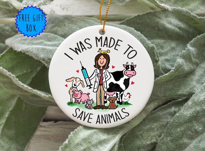 Veterinarian Personalized Gift For Christmas Custom Ornament Etsy