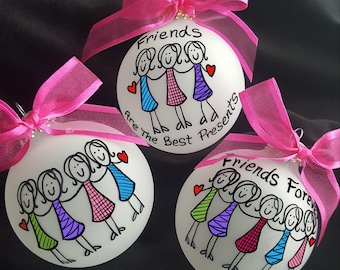 Girl Friend Group Christmas Ornament - Best Friends Christmas gifts - Best Friends Personalized Gift for Besties - Me and My Sister Present