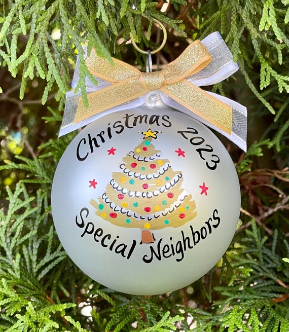 Thank You for Being Great Neighbor Christmas Ornament 2023, Personalized  Neighbor Christmas Ornament, Custom Best Friend Xmas Ornament, Neighbors