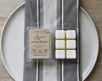 Agave Cactus Flower Wax Melts: Desert Floral Scent, Organic Soy