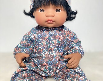 Babydoll Footie Pajamas, onesie, sleeper, doll clothes, babydoll clothes, Miniland, Bitty Baby, Minikane