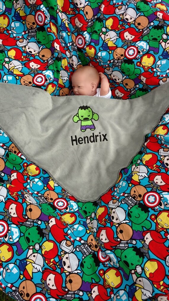 Hulk Inspired Fleece Baby/Kids Blanket Personalized Name Etsy