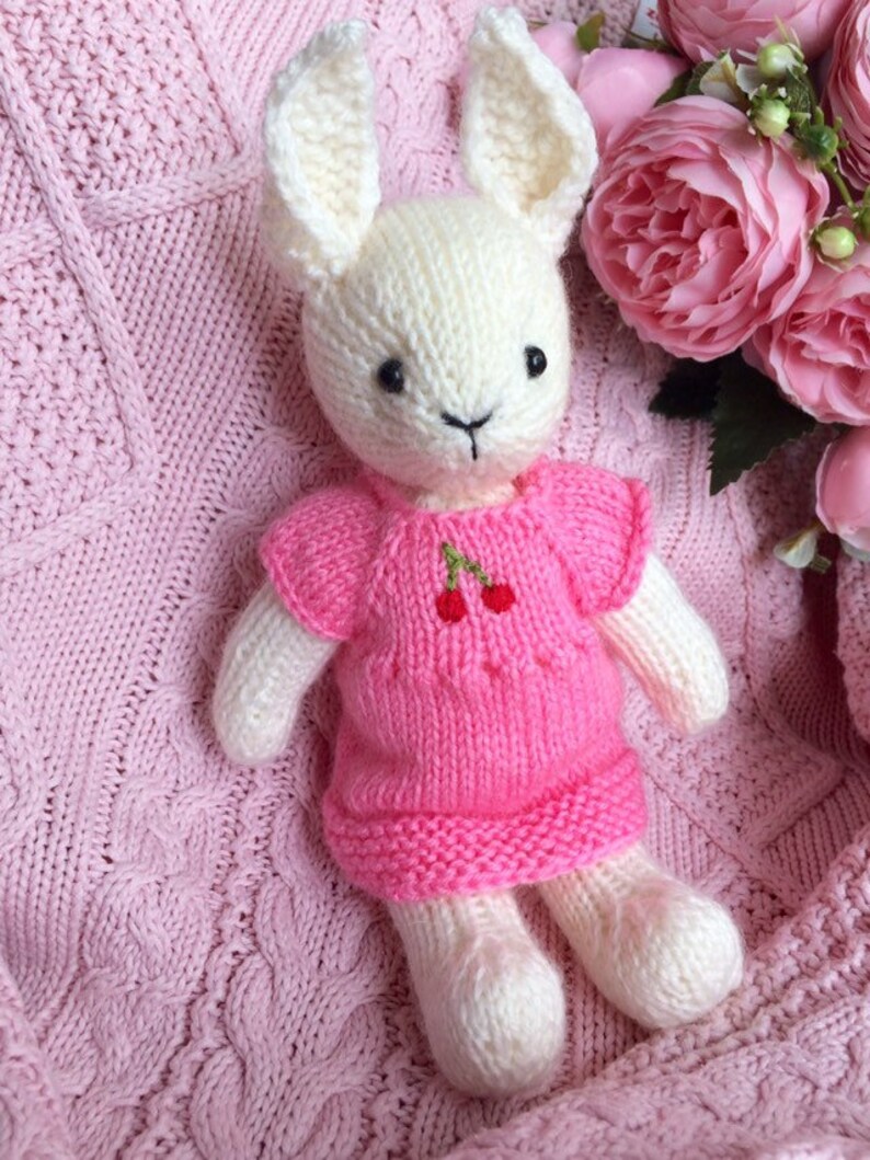 Knitted bunny. Knitted rabbit . Bunny handmade. Bunny in a Etsy