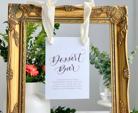 Dessert Bar Hanging Sign Wedding Reception Dessert Bar Etsy