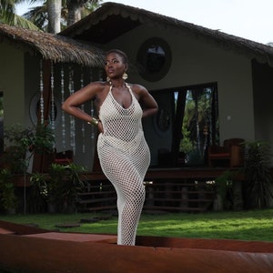 Handmade Crochet Fishnet Dress | Sexy Festival Cover-Up Dress | Unique Crochet Style