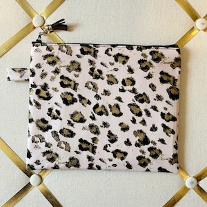 Leopard Print Zipper Pouch | Makeup Bag | Cosmetic Organizer