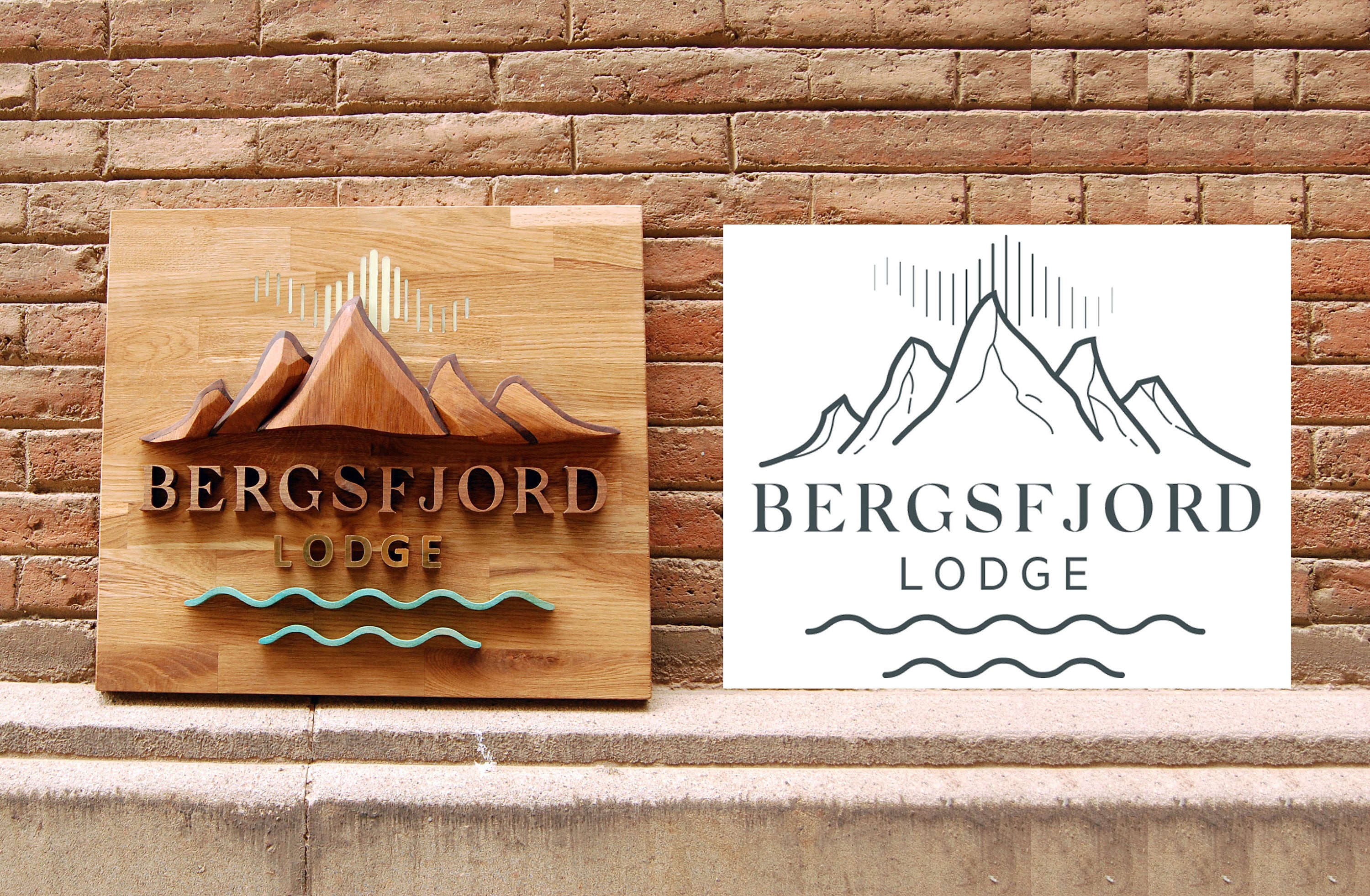 Outdoor Wooden Mountain Sign - Etsy