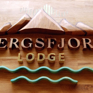 Outdoor Wooden Mountain Sign image 7