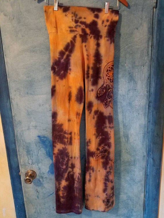 tie dye bootcut yoga pants